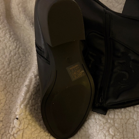 Black Western Ankle Boots - Picture 7 of 8